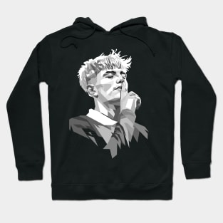 Alejandro Garnacho Grayscale Portrait Pop Art Hoodie